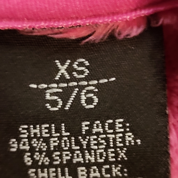 SNOZU HOODED COAT/ JACKET GIRL'S SZ XS 5/6 BLK/PINK EXCELLENT CONDITION - Picture 3 of 4